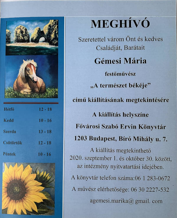 A természet békéje 2020