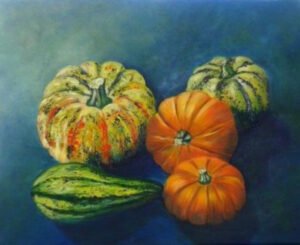 Dísztökök - Ornamental pumpkins 30 x 40 cm