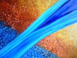 Kék selyem - Blue silk 50 x 70cm