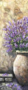 Levendulás virágtartó - Lavender flower holder 60 x 20 cm