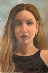 Női portré - Portrait of a woman 30 x 40 cm