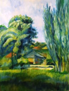 Paul Cezanne Nyárfák - Poplar trees 40 x 30 cm
