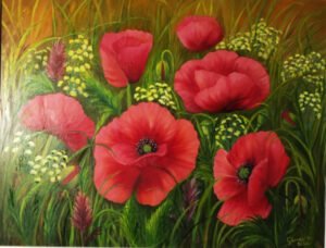 Pipacsos mező - Poppy field 60 x 80 cm
