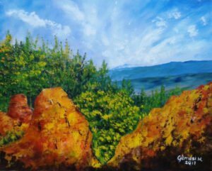 Roussilloni okker bánya - Ochre quarry in Roussillon 40 x 50 cm