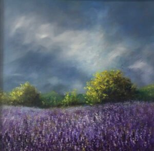 Vihar a levendulás fölött - Storm above the lavender field 40 x 40 cm