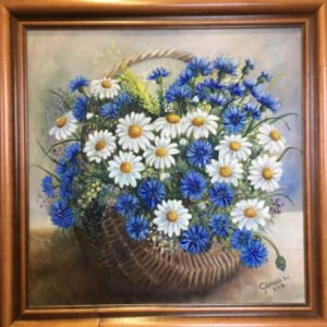 Virág kosár - Flower basket 50 x 50 xm