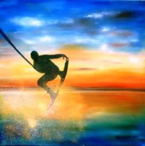 Wakeboardos - Wakeboarder 40 x 40 cm