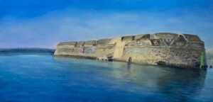 Szent Miklós erőd 40 x 80 cm olaj